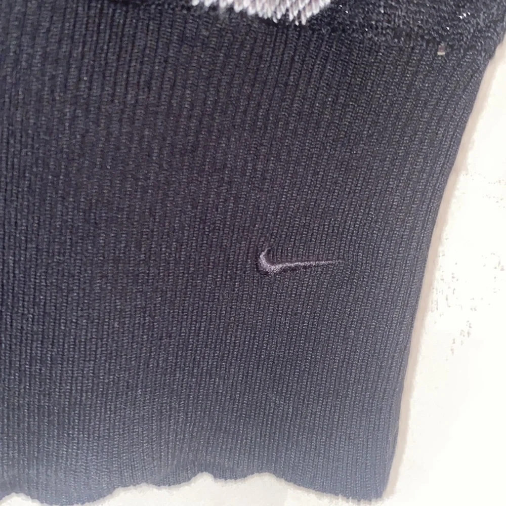 Nike Golf women’s wool blend black diagonal stripe crewneck sweater Sz M